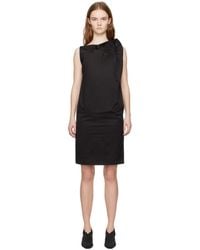 TOTEME - Toteme Black Shoulder-twist Midi Dress - Lyst