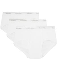 Calvin Klein - Three-pack White Classics Briefs - Lyst