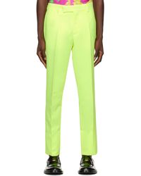 Versace - Yellow Formal Trousers - Lyst