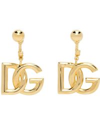 Dolce & Gabbana Gold Dg Earrings - Metallic