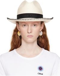 Chloé - Off-white Woody Panama Beach Hat - Lyst