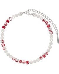 ShuShu/Tong - Ssense Exclusive White Yvmin Edition Big Pearl Blood Necklace - Lyst