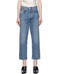 Agolde - 90's Crop Mid Rise Straight Jeans - Lyst