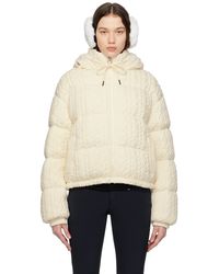 Perfect Moment - Kate Hooded Cable-knit Merino Wool Down Ski Jacket - Lyst