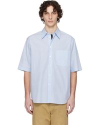 AURALEE - ブルー Suvin High Count Cloth ストライプ シャツ - Lyst