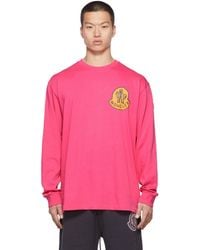 Moncler Genius - 2 Moncler 1952 Pink Logo Long Sleeve T-shirt - Lyst
