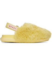 Marni - Yellow Sabot Strap Loafers - Lyst