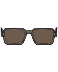 McQ - Mcq Gray Rectangular Sunglasses - Lyst