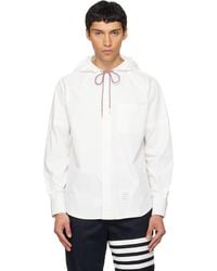 Thom Browne - Hooded Nylon Armband Shirt Jacket - Lyst