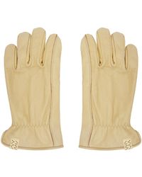 Visvim - Beige Leather Gloves - Lyst