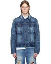 Cout de la Liberte - ブルー Johnny Crispy Rigid トラッカー デニムジャケット - Lyst