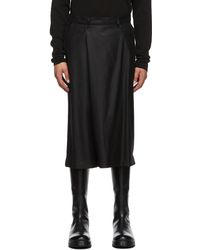 Julius Wool Saxony Skirt - Black