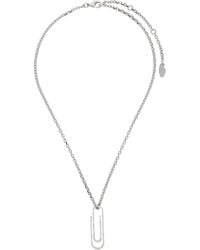 Off-White c/o Virgil Abloh - Off- Paperclip Strass Necklace - Lyst