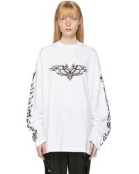 Vetements Gothic Long Sleeve T-shirt - White