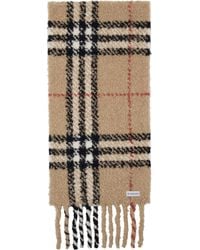 Burberry - Check Alpaca Wool Blend Bouclé Scarf - Lyst