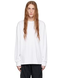 Nike - White Embroidered Long Sleeve T-shirt - Lyst
