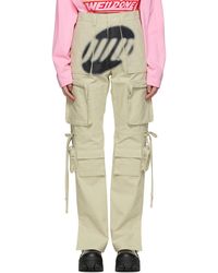 we11done Cotton Cargo Trousers - Natural