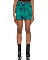 MSGM - Ssense Exclusive Green Tie-dye Miniskirt - Lyst