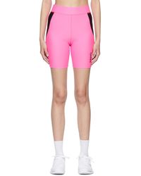 Ganni - Ssense Exclusive Pink Sport Shorts - Lyst