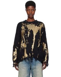 R13 - Black Paint Splatter Sweater - Lyst