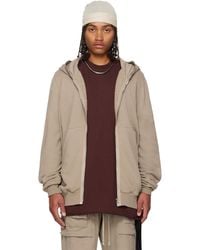 Rick Owens - Taupe Concordians Jumbo Hoodie - Lyst