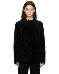 TOTEME - ブラック Teddy ジップ シアリングジャケット - Lyst