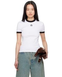 Marine Serre - ホワイト Moon ロゴ ジャージ フィット Tシャツ - Lyst