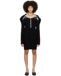 Y. Project - Black Ruffle Necklace Minidress - Lyst