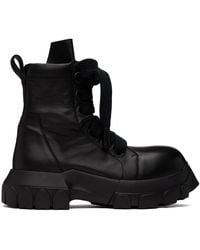 Rick Owens - Black Jumbo Laced Bozo Tractor Boots - Lyst