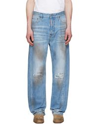 DSquared² - Light Dirty Wash Loose Twist Jeans - Lyst