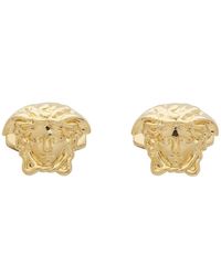 Versace Boutons de manchette dores Medusa - Métallisé
