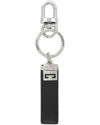 Givenchy - Porte-clés noir et argenté à logo 4g - Lyst