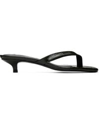 TOTEME - Croco-Embossed Flip Flop Heeled Sandals - Lyst