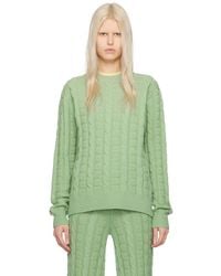 Acne Studios - Green Cable Knit Sweater - Lyst