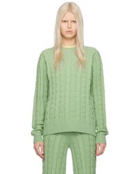 Acne Studios - Pull vert en tricot câblé - Lyst
