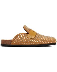 JW Anderson - Tan Crystal Loafers - Lyst