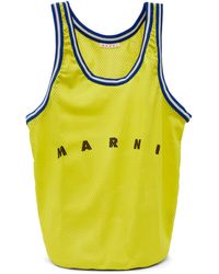 Marni - Cabas jaune à logo - Lyst