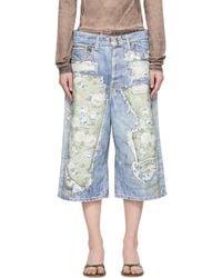 Acne Studios - Trompe-L'Oeil Denim Shorts - Lyst