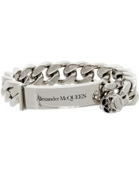Alexander McQueen - Silver Identity Chain Bracelet - Lyst