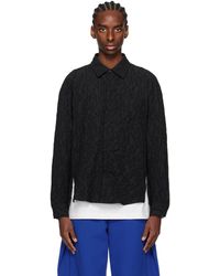 Adererror - Chemise Noire À Poche Plaquée - Lyst