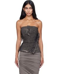 Rick Owens - Tower Bustier Denim Top - Lyst