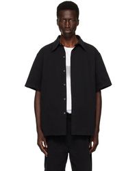 Han Kjobenhavn - ブラック ウォッシュ ルーズ ロゴ デニムシャツ - Lyst