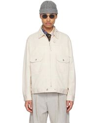Engineered Garments - Off-white Zip Jacket - Lyst