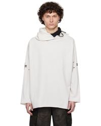 PROTOTYPES - Off- Waffle Twisted Hoodie - Lyst