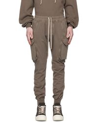 Rick Owens - Pantalon cargo mastodon cut gris - Lyst