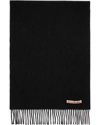 Acne Studios - Fringe Wool Narrow Scarf - Lyst