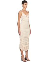 Paris Georgia Basics Sammy Fitted Satin Midi Dress in Green | Lyst Canada