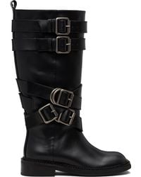 ANDERSSON BELL - Bottes Noires À Brides Étagées - Lyst