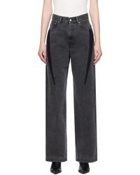Dion Lee - Black Slouchy Darted Jeans - Lyst