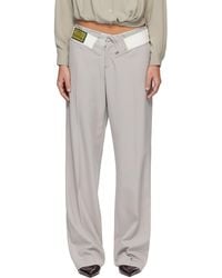 MM6 by Maison Margiela - Reverse Waistband Trousers - Lyst